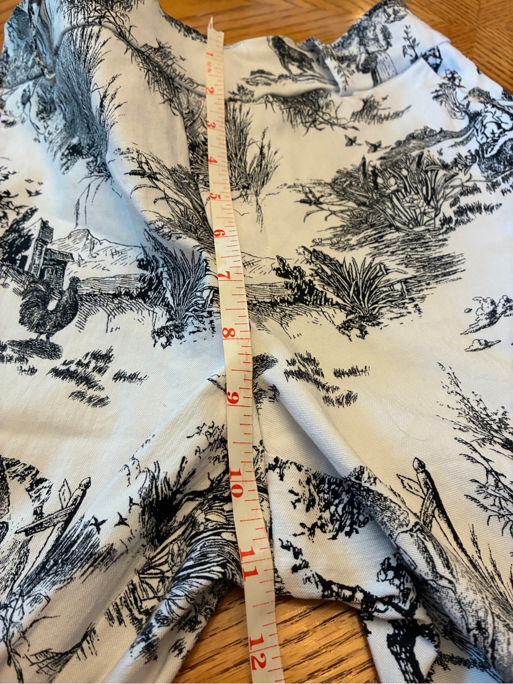 I Love Tyler Madison Toile Print Slim Ankle Pants Stretch Pull-On Black White - Picture 9 of 11